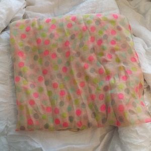 Sheer polka dot scarf